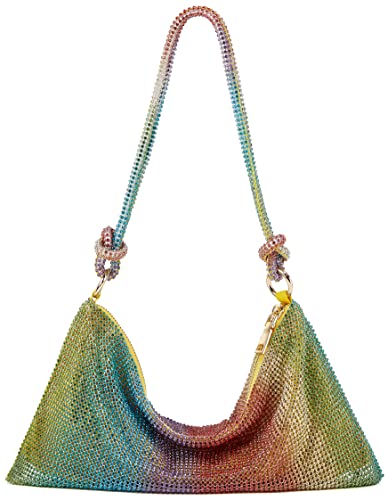 Image of Rhinestone Hobo Bag for Women Rhinestone Purses Sparkly Evening Handbag Shiny Diamond Purse for Wedding Parties 2026 | Rhinestone