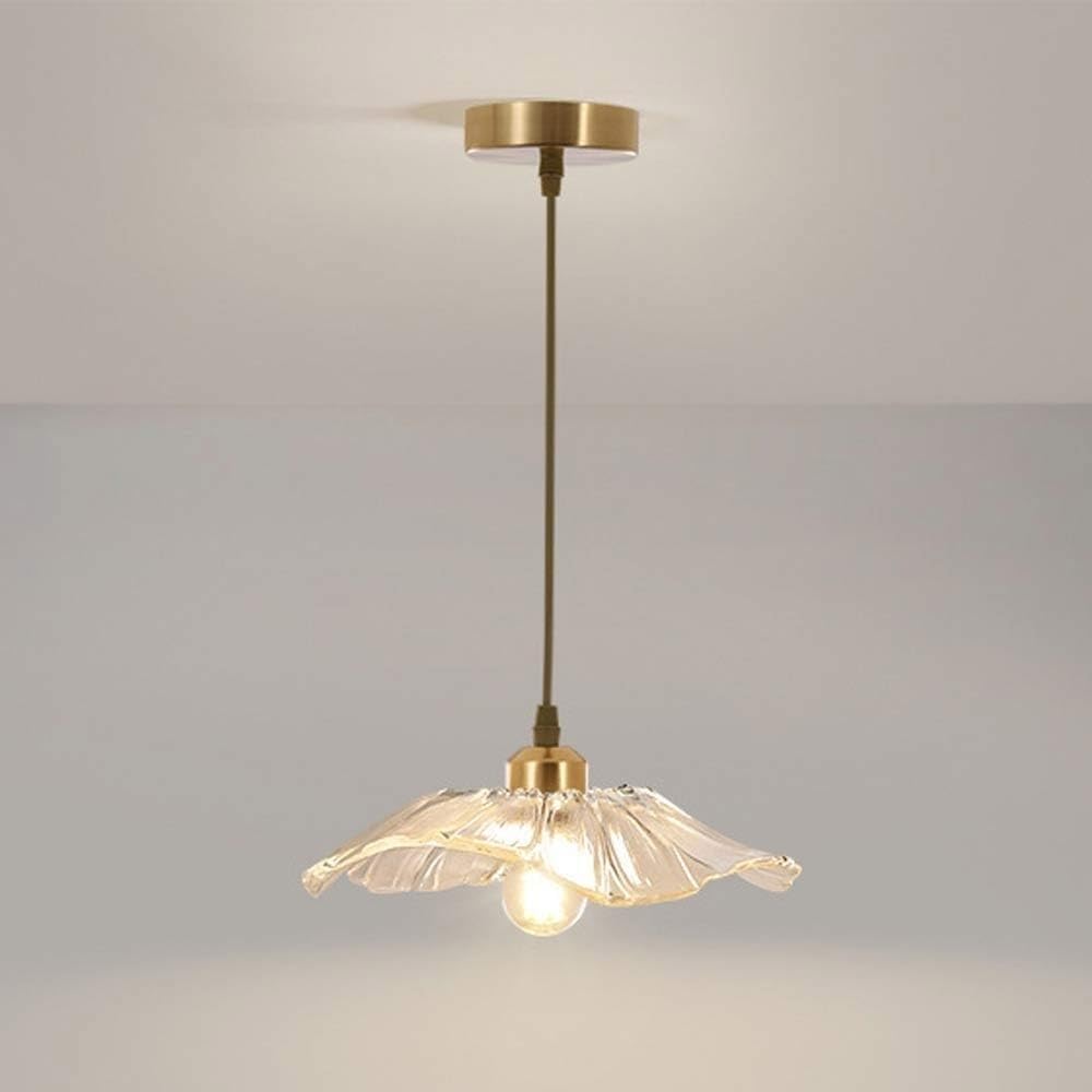 Lustre en verre à fleurs idéal pour l'îlot de votre cuisine
