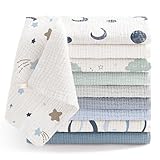 Photo Gallery bearmoss bambino in mussola per neonati, 10 pezzi set 25x25cm, super morbido assorbente in mussola a grana per neonati, unisex, per bambine e ragazzi (blu-verde) Photo Gallery bearmoss bambino in mussola per neonati, 10 pezzi set 25x25cm, super morbido assorbente in mussola a grana per neonati, unisex, per bambine e ragazzi (blu-verde)