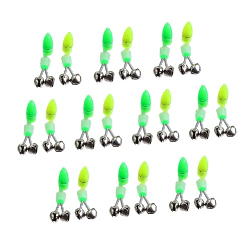 GALPADA Fishing Alert Bells Dual Bells for Fishing Rods Metal Plastic Material Random Color