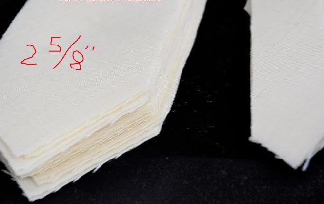 10 Pack of PRE-Cut 100% Wool Medium Weight Necktie interfacing/Interlining 2 5/8" Size