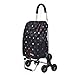 Carrello Spesa Carrello portatile Carrello pieghevole Scaffale da arrampicata Utility Camion a mano 6 ruote con telaio inossidabile alluminio sacchetto impermeabile rimovibile Carrello Portaspesa