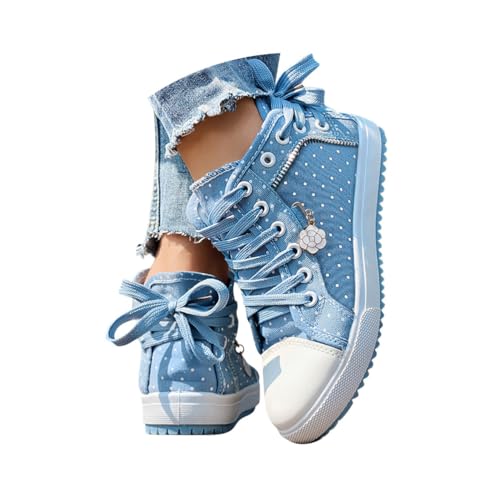 Minetom Femme Baskets Montante Sneakers Tennis Dentelle...