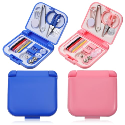 Opiniones y reviews de Juegos y kits de costura al mejor precio. 49 FdcZeyxior - Juego de 2 mini kit de costura portátil de tamaño de viaje, kit de costura de emergencia para viaje pequeño con agujas, hilos, tijeras, botones para mujeres,...