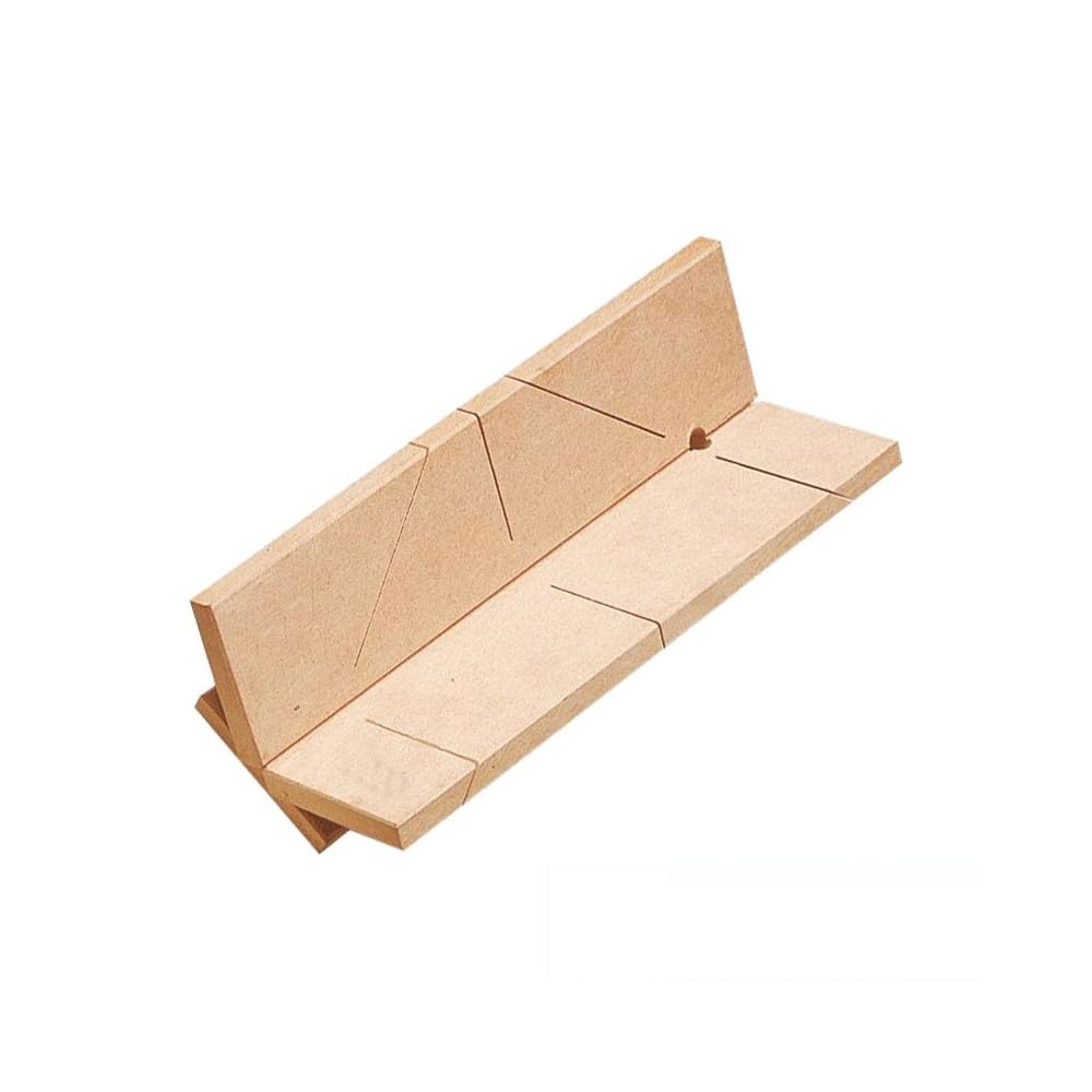 Boîte à coupe forme V – Petit modèle en bois composite pour corniches et moulures, coupe 45° et 90°, largeur jusqu’à 90 mm - MOB