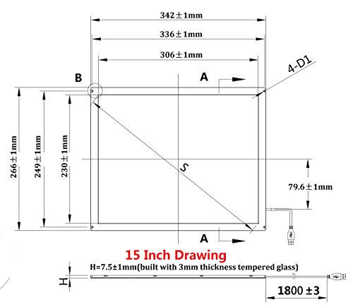 Image of 15.1 Inch Multi Points IR Touch Screen Infrared Touch Panel USB Free Driver