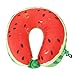 JNML Coton U en Forme d'oreiller Voyage Fruits Nanoparticules Oreiller De Cou Pastèque Citron Oreillers De Voiture Coussin Doux Textile De Maison, Pastèque