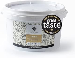 Med Cuisine Tahini - All Natural 100% Roasted Humera Single Origin Sesame Seeds Paste - Vegan, Gluten-Free, Peanut Free, Nut Free, Soy Free - 2.5KG