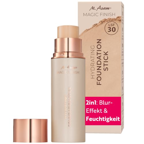 M. Asam MAGIC FINISH Hydrating Foundation Stick Soft Ivory (12g) Für ein natürliches semi-mattes Finish Mit SPF 30 & 1% Hyaluron Kaschiert Fältchen & Unreinheiten Vegane Creme Foundation