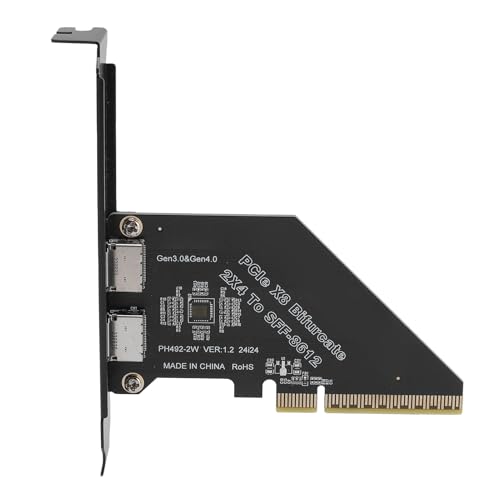 Zopsc Tarjeta gráfica externa PCIe 4.0 X8 a Oculink, SFF 8612 de alta velocidad para NVMe SSD GPU EGPU, conexión segura, Plug and Play