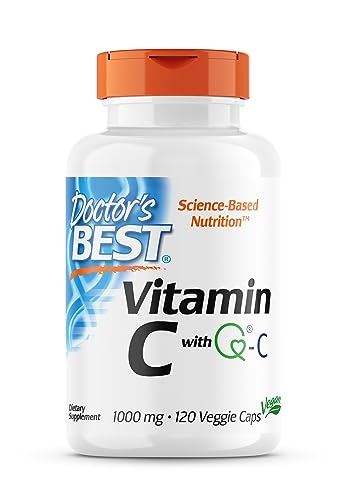 Doctor's Best, Vitamin C mit Quali C, 1.000mg, 120 vegane Kapseln, Laborgeprüft, Glutenfrei, Sojafrei, Vegetarisch