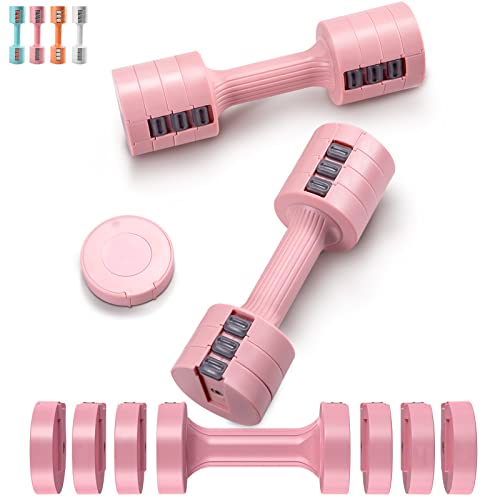 Manueklear Adjustable Weights Dumbbells Set For Women And Men, Non-Slip Handles Dumbbell Weights For Workout Quick-Adjust 10 Lb Dumbbells Set Of 2, Free Hand Weights For Men Home Strength Training #TOP12