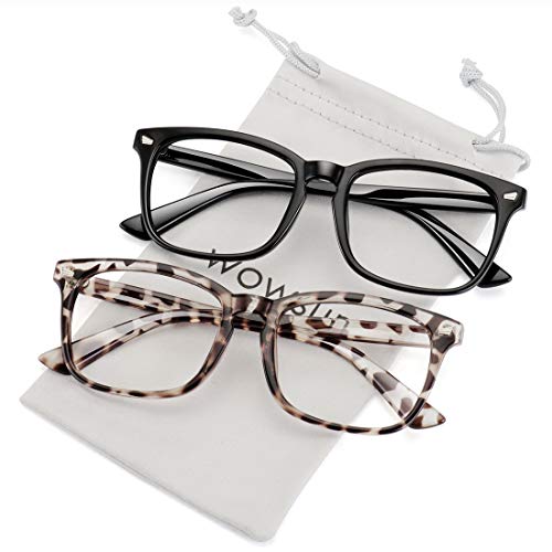WOWSUN Non Prescription Glasses for Women Men,Clear Lens Eyeglasses Fashion Nerd Optical Frames