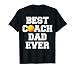 Distressed Vintage Best Lacrosse Coach Dad Father's Day T-Shirt