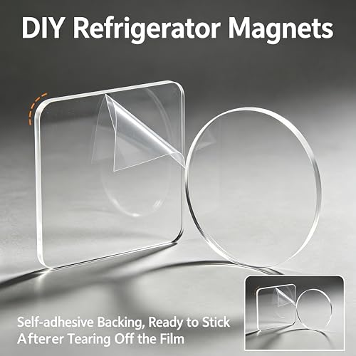 Kit de 24 imanes acrílicos transparentes cuadrados miniatura 7