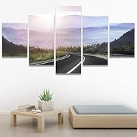 SIGNWIN 5 Panel Canvas Wall Art Modern Art Contemporary Country Dramatic Multicolor Photography Scenic for Home Decorations Ready to Hang - 60
