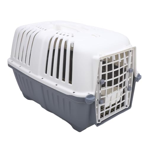 Dilwe Haustier-Katzentransportbox, Tragbar, Leicht, von Fluggesellschaften Zugelassen, Bequeme Reise-Hundebox für Katzen, Hunde, Kaninchen, 47 X 31 X 32 cm