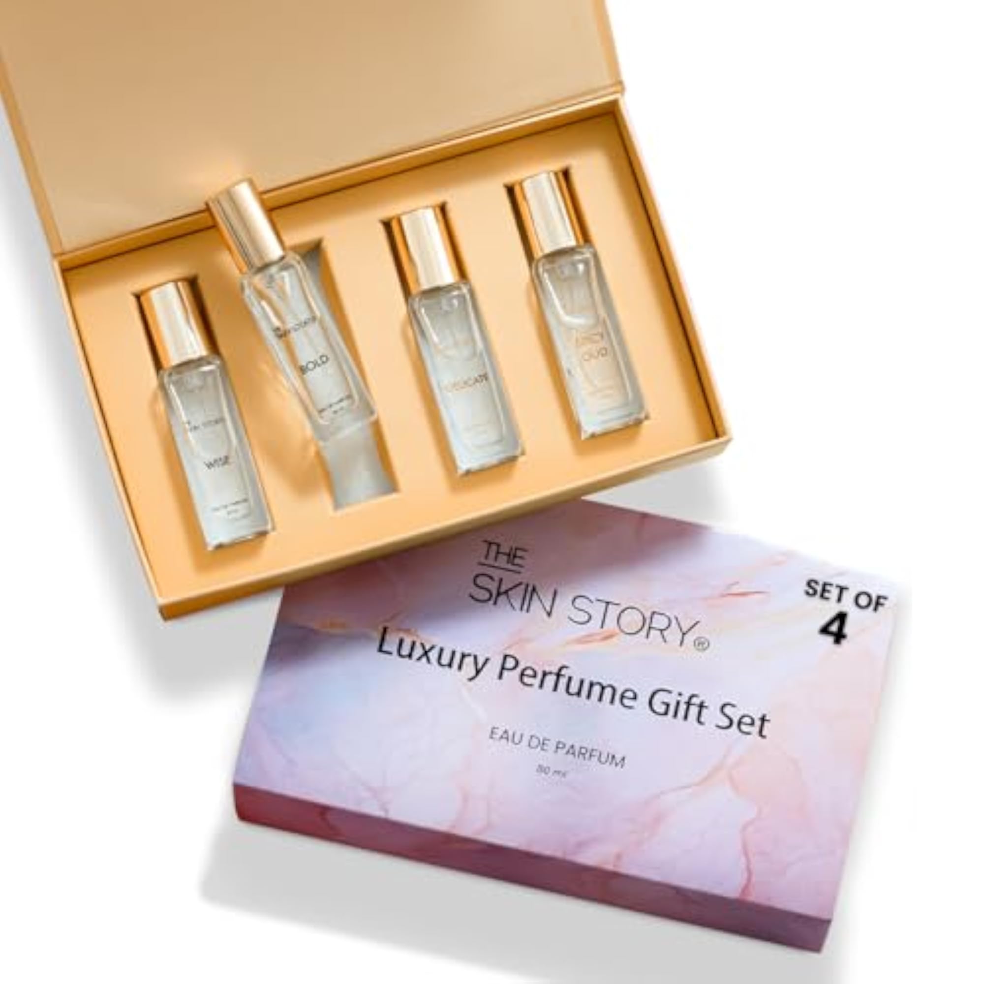 Luxury Perfume Gift Set for Women, 4 Fragrances