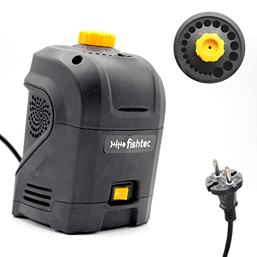 FISHTEC Affûteur de Forets Electrique – Pour Forets de 3 à 12 mm de Diamètre, Pierre d’Aiguisage, Pieds Antidérapant, Compatible Tout Forêts métaux, Alimentation Secteur – 95W, Noir