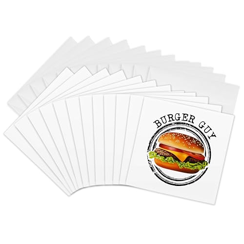 Cartes de vœux burger lot de 12 pour invitations originales repas barbecue