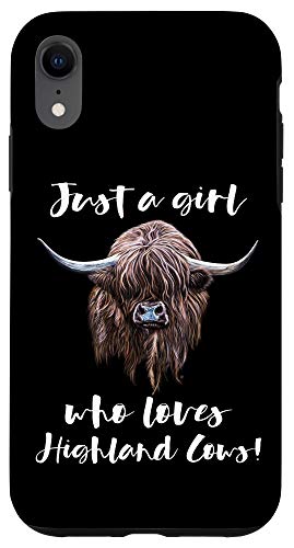 iPhone XR Just A Girl Who Loves Scottish Highland Cows Case