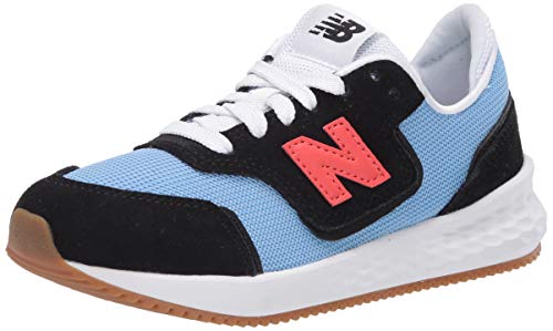 New Balance Boy's Fresh Foam X70 V1 Lace-Up Sneaker, Black/Team Carolina, 6 Wide Big Kid