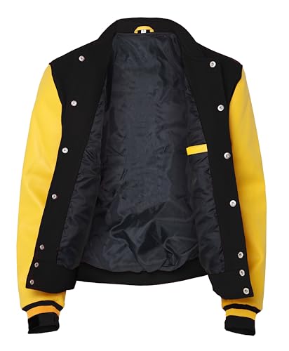 BANALISH Baseball Wool Jacket Men | Letterman Jacket Men Faux Leather Sleeve | Varsity Jacket Men | Wool Bomber Jacket Men3