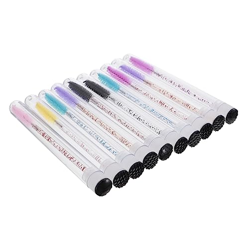 IWOWHERO 30pcs Beauty Eyelash Makeup Applicator Crystal Rod Eyelash Brush Set Portable and Tidy Random Color