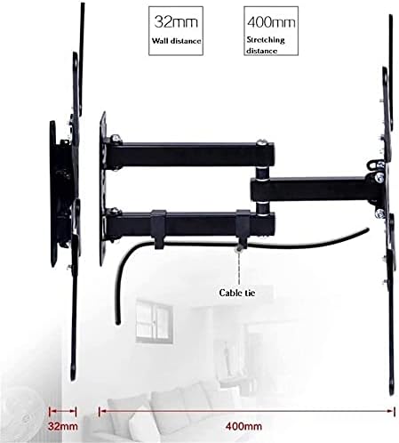Low Profile Tilting TV Wall Mount Bracket for 26-47 Inch LED OLED Plasma TVs - Heavy Duty Max VESA 400x400mm Easy Installation Universal TV Stand Solution