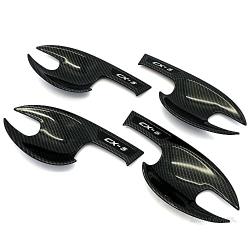 Speed Garage マツダ CX-5 KF 系 専用 ドア ノブ ハンドル プロテクター カバー ガーニッシュ カーボン 柄 for MAZDA CX5 外装 ドレスアップ カスタム パーツ