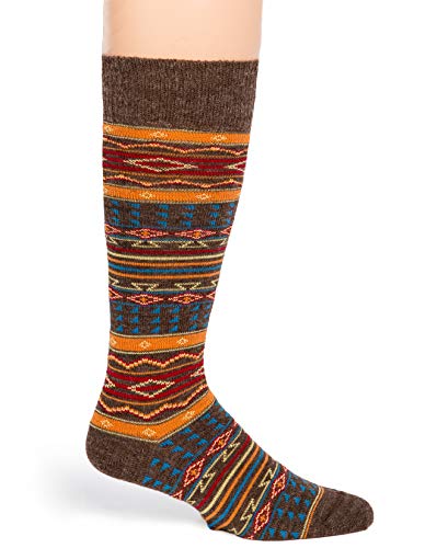 WARRIOR ALPACA SOCKS - Alpaca Wool Dress Socks, Designer Series - Desert Design3