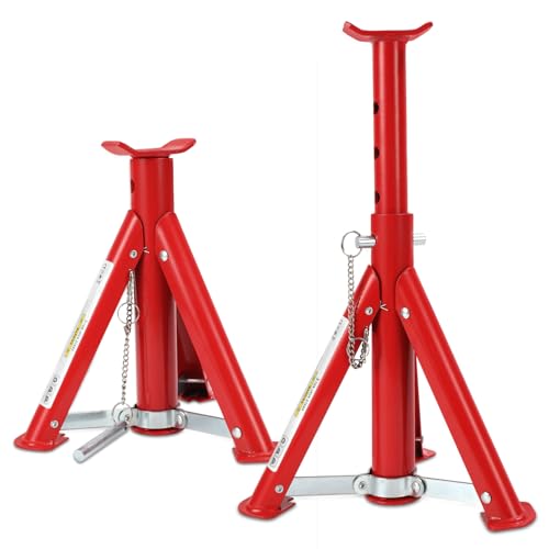 Daromigo Chandelles d'essieu pliables 3T - 290-405 mm - Niveau 4 réglable en hauteur - Support de charge élevée