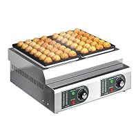 YUEWO Kommerzieller Takoyaki Maker, 56-teilig, japanische Oktopus-Fischbällchenmaschine, Oktopus-Fleischbällchenmaschine, 2100 W Heizung, Takoyaki-Grill-Maker mit unabhängiger Temperaturregelung
