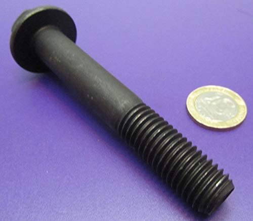 Class 10.9 Black Oxide Steel Flange Bolts M14 x 2 mm x 90 mm Long PT 5 pcs Bolt-5385-21-12