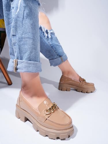 Image of JM LOOKS Women Fashion Loafers Stylish Casual Platform Shoes Fancy Solid Comfortable Sole for Womens & Girls