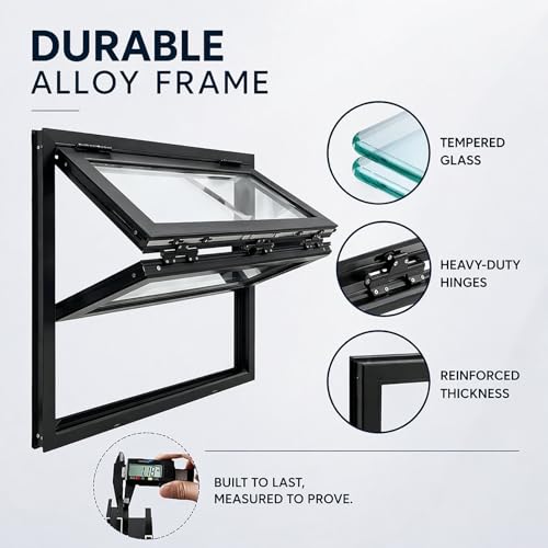 Ventana plegable para servir de vidrio templado resistente con marco de aluminio premium 4