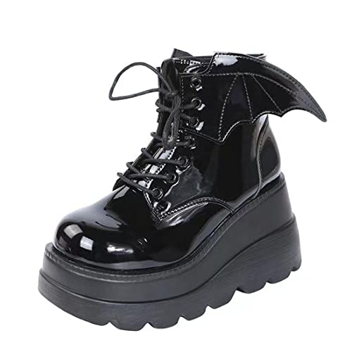 Image of Ulalaza Women Mary Jane Dress Pumps Lolita Shoes Cute Platform Gothic Double Ankle Strap Round Toe Chunky Heel Uniform Pumps Shoes Perfect for School Party Business Work Dance Date Night Club