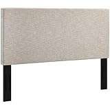 Modway Taylor Full/Queen Upholstered Linen Fabric Headboard, Beige