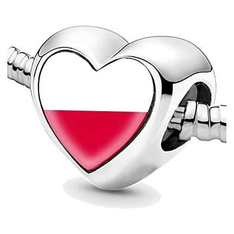 Poland Flag Silver Charms for Bracelets Cover