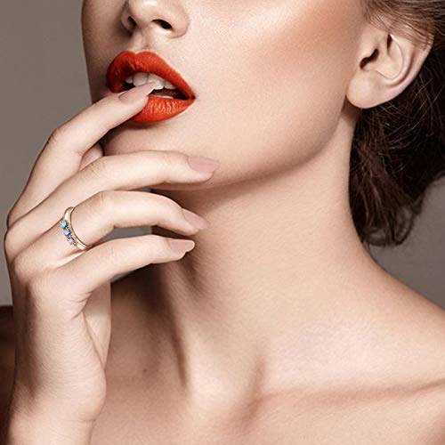 BAUMA AUTO Mothers Ring Personalized S925 Mothers Rings with 3 Simulated Birthstones for Grandmother Mother Meaningful Anniversary Rings for Women Wife2