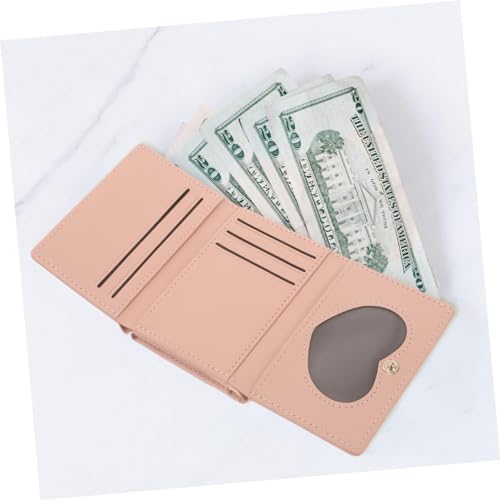 KESYOO Cute PU Mini Wallet for Women Small Cardholder Clutch Purse with Sufficient Storage Fashionable Coin Purse for Outdoor Shopping and Travel Family and Friends3