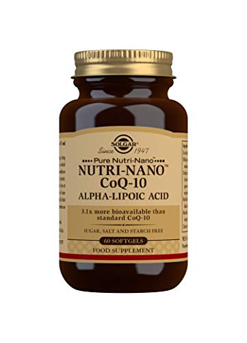 Solgar Nutri-Nano CoQ-10, 60 Softgels - Antioxidant Formula with Alpha Lipoic Acid (ALA) - Supports Heart Health - Non-GMO, Gluten Free, Dairy Free - 60 Servings