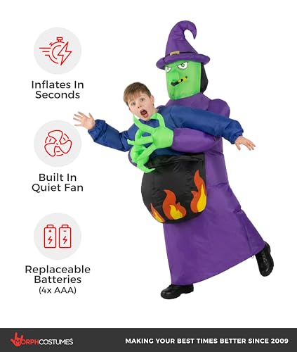 Disfraz Inflable de Bruja para Niños y Niñas miniatura 3