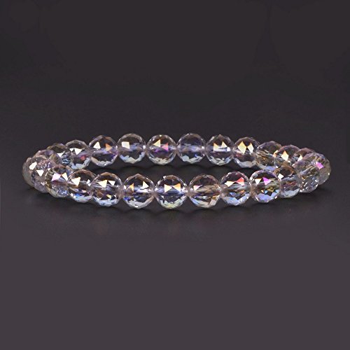 Image of Justinstones Gem Semi Precious Gemstone 8mm Round Beads Stretch Bracelet 7 Inch Unisex