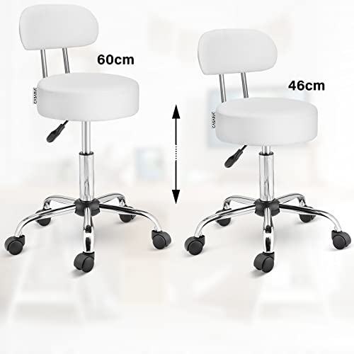 CASARIA Sgabello Girevole con Schienale 360°