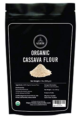 Naturevibe Botanicals Organic Cassava Flour, 2lbs | Non-GMO and Gluten Free