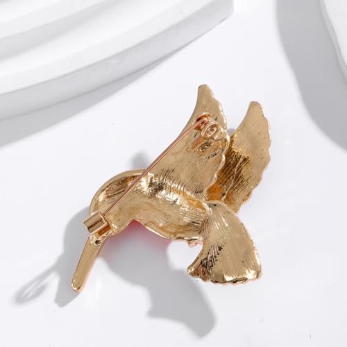 Image of Enamel Bird Brooch for Women Rhinestones Owl /Hummingbird /Eagle /Toucan Lapel Pin Cute Bird Brooches Jewelry Gifts for Mom Wife