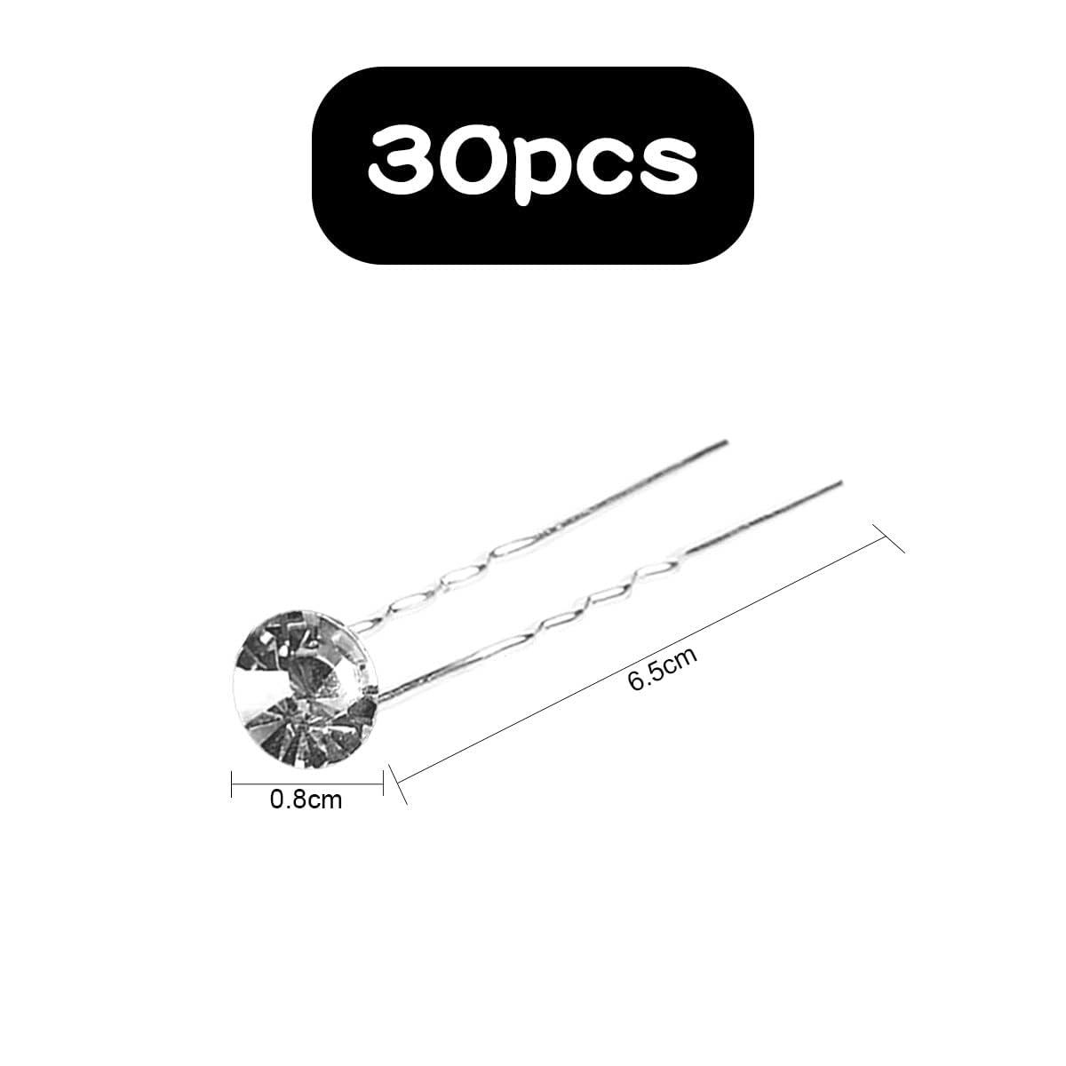 30PC Jagowa Bridal Hair Pins,Shimmering Crystal Rhinestone Hair Clips for Women and Girls,Exquisite Wedding Hair Accessories - Image 2