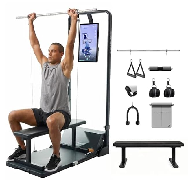 Gym Monster Smart Home Gym, Multifunctional Strength Training Machine, Smith Machine Power Cage Workout Station, Squat Rack Cable Machine, Full Body Fitness Equipment for Home Workout