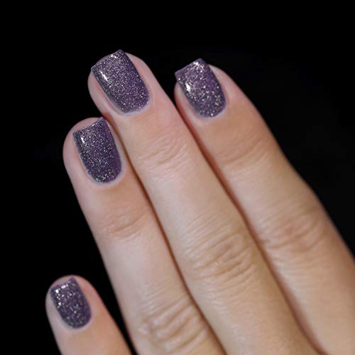 Image of ILNP Chateau - Charcoal Grey Holographic Shimmer Nail Polish, Chip Resistant, Non-Toxic, Vegan, Cruelty Free